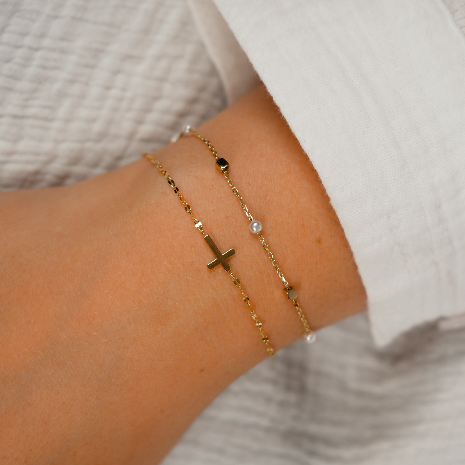 Kreuz Armband Gold