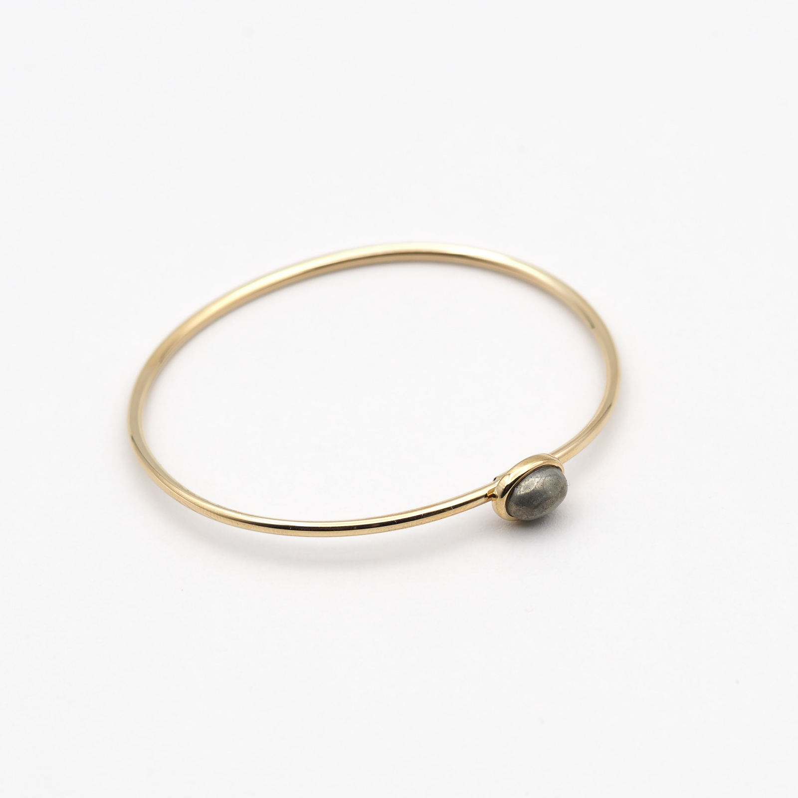 Pyrit Armreif Gold
