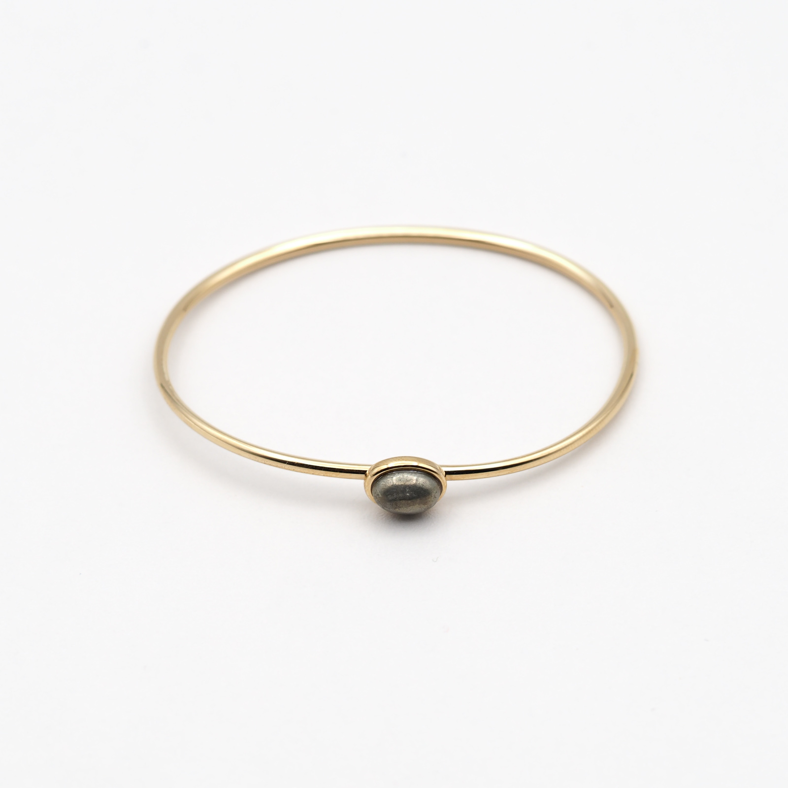 Pyrit Armreif Gold