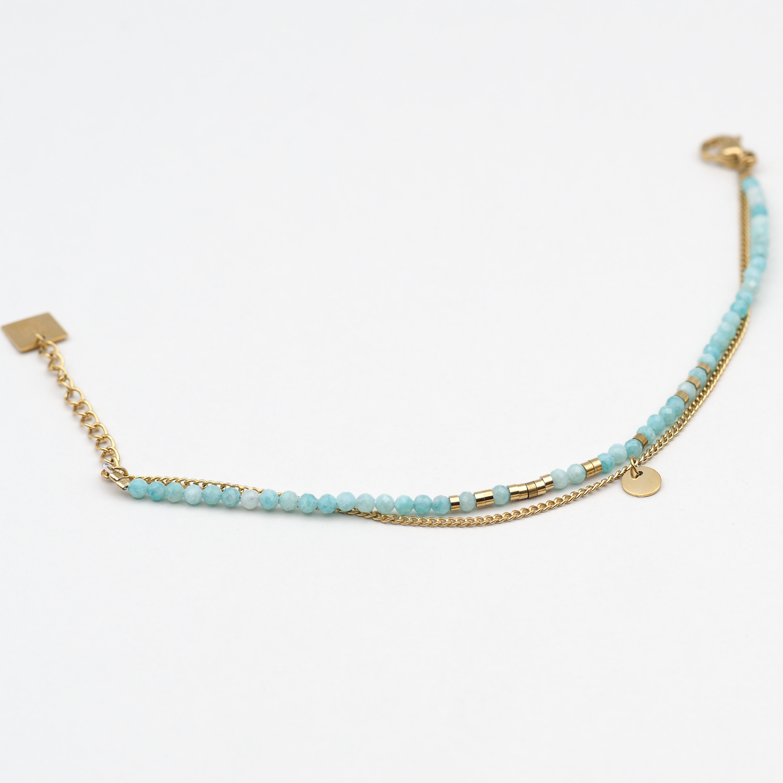 Amazonit Armband Gold