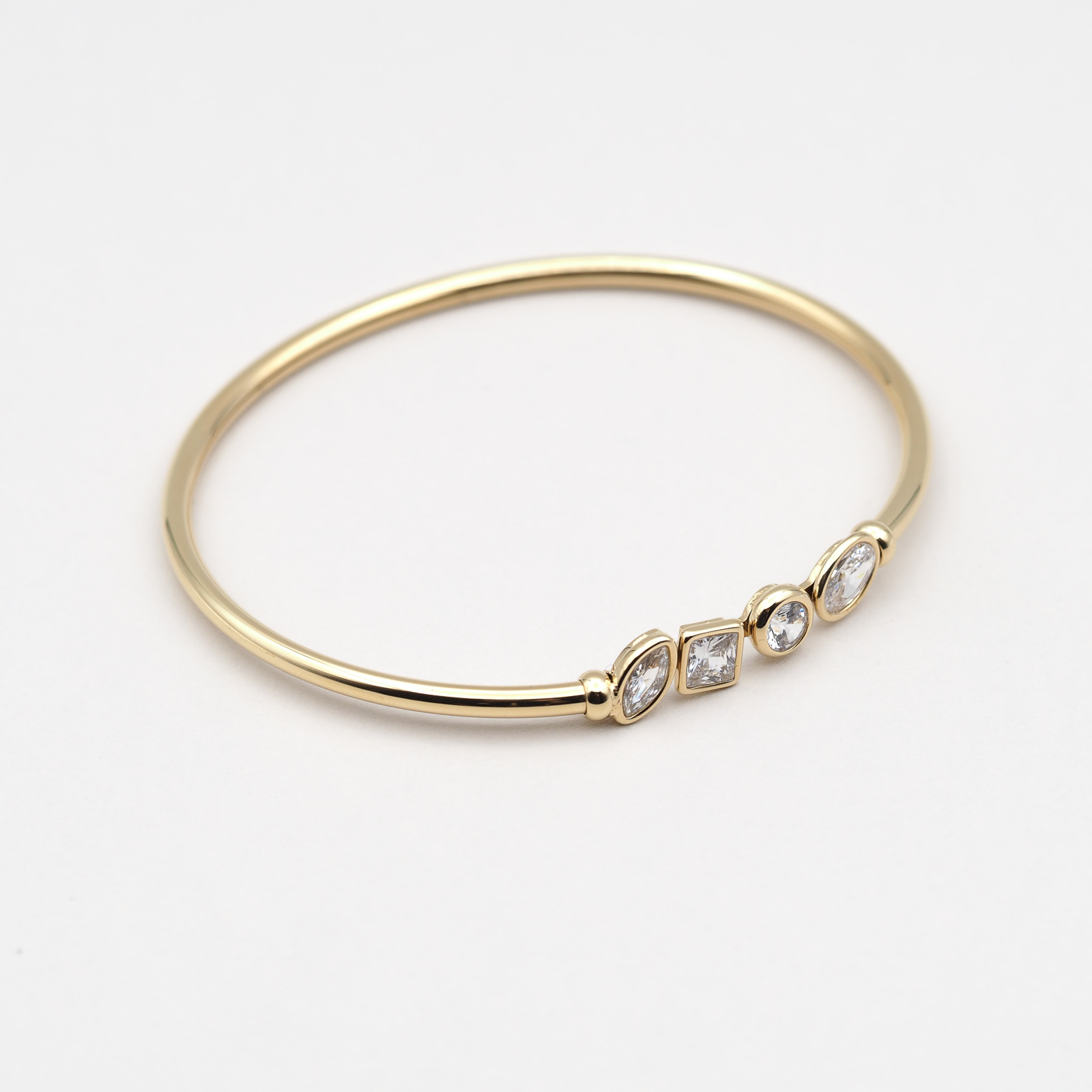 Zirkonia Armreif Gold