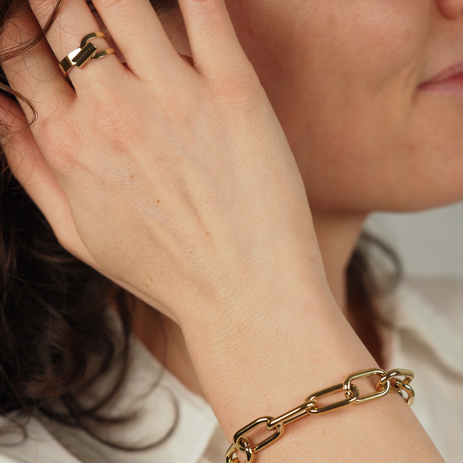 Geschwungener Ring Gold