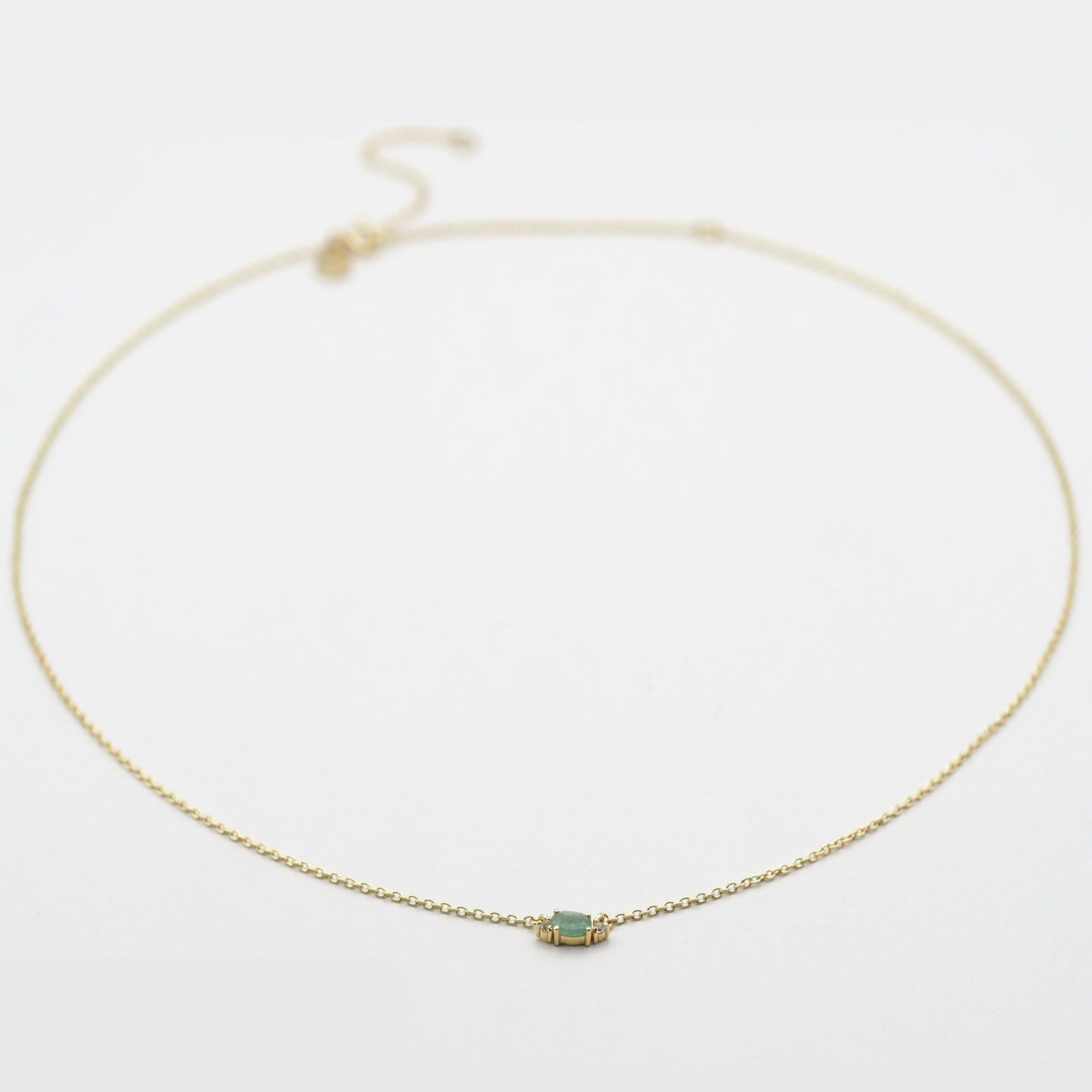 Aventurin Weißer Topas Kette Gold