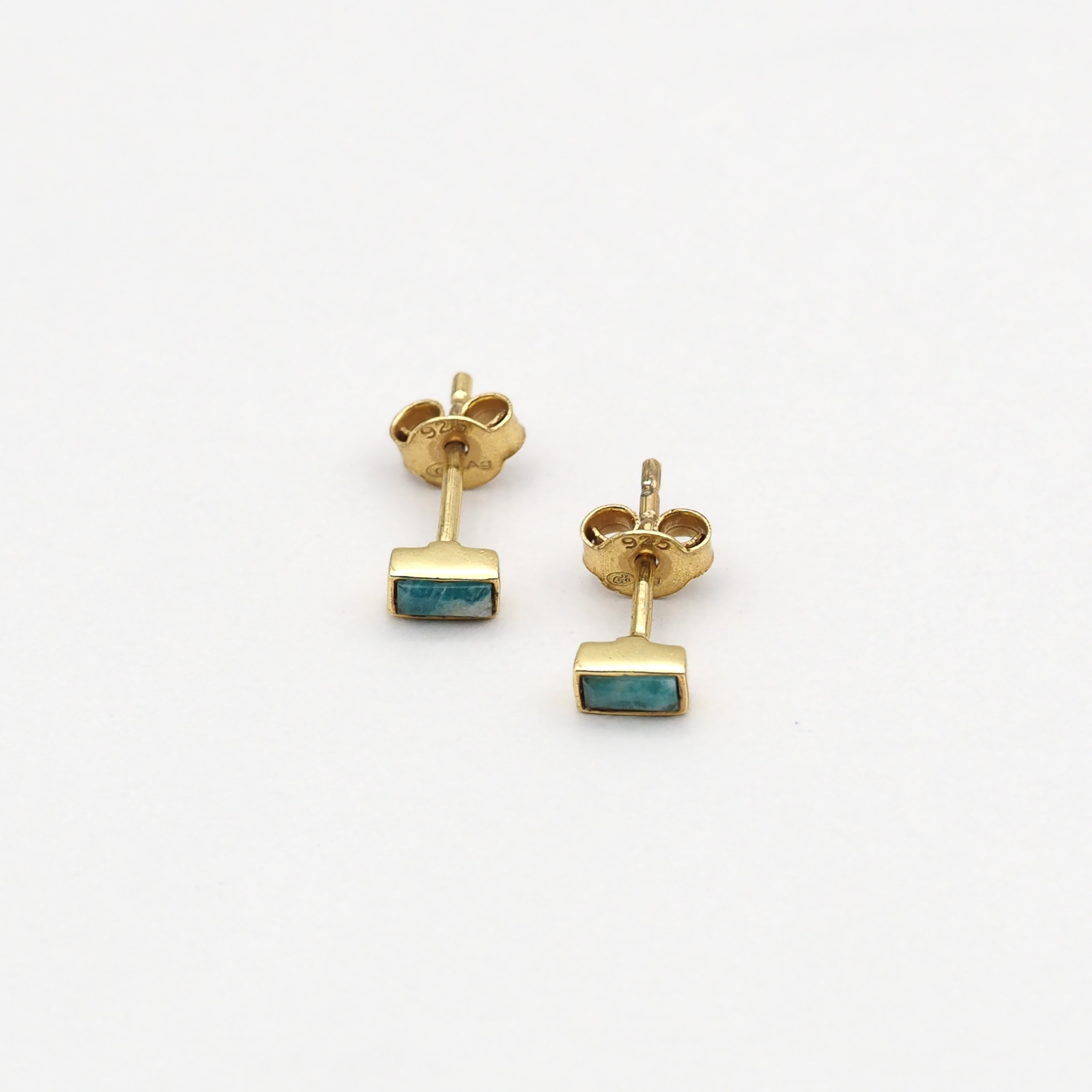 Amazonit Ohrringe Gold
