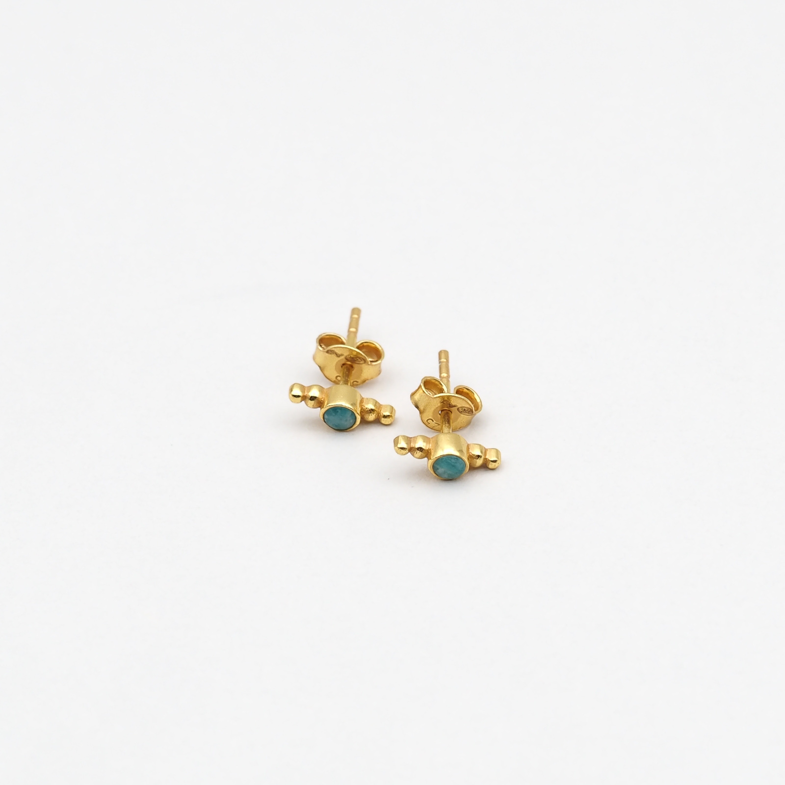 Amazonit Ohrringe Gold