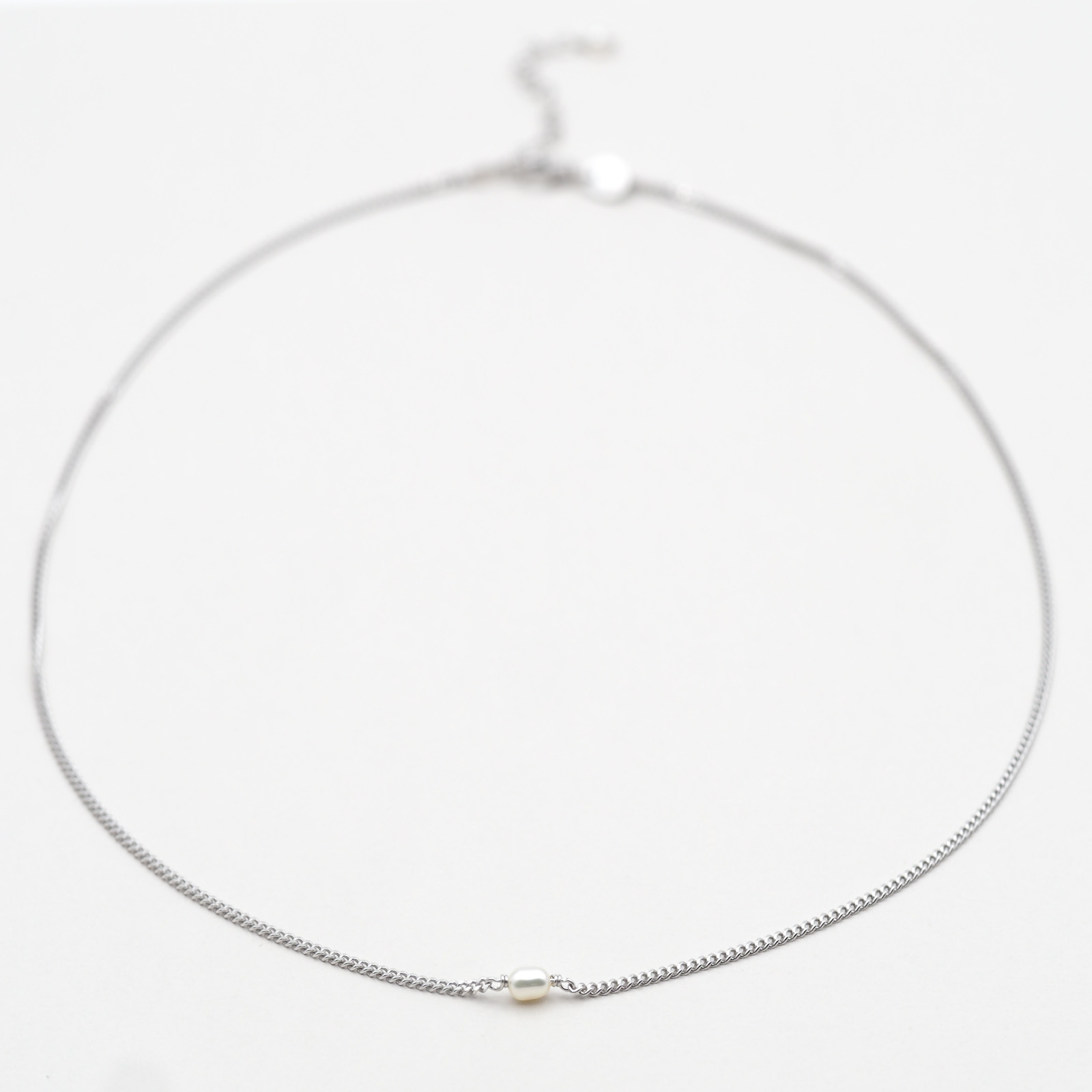 Perlen Kette Silber
