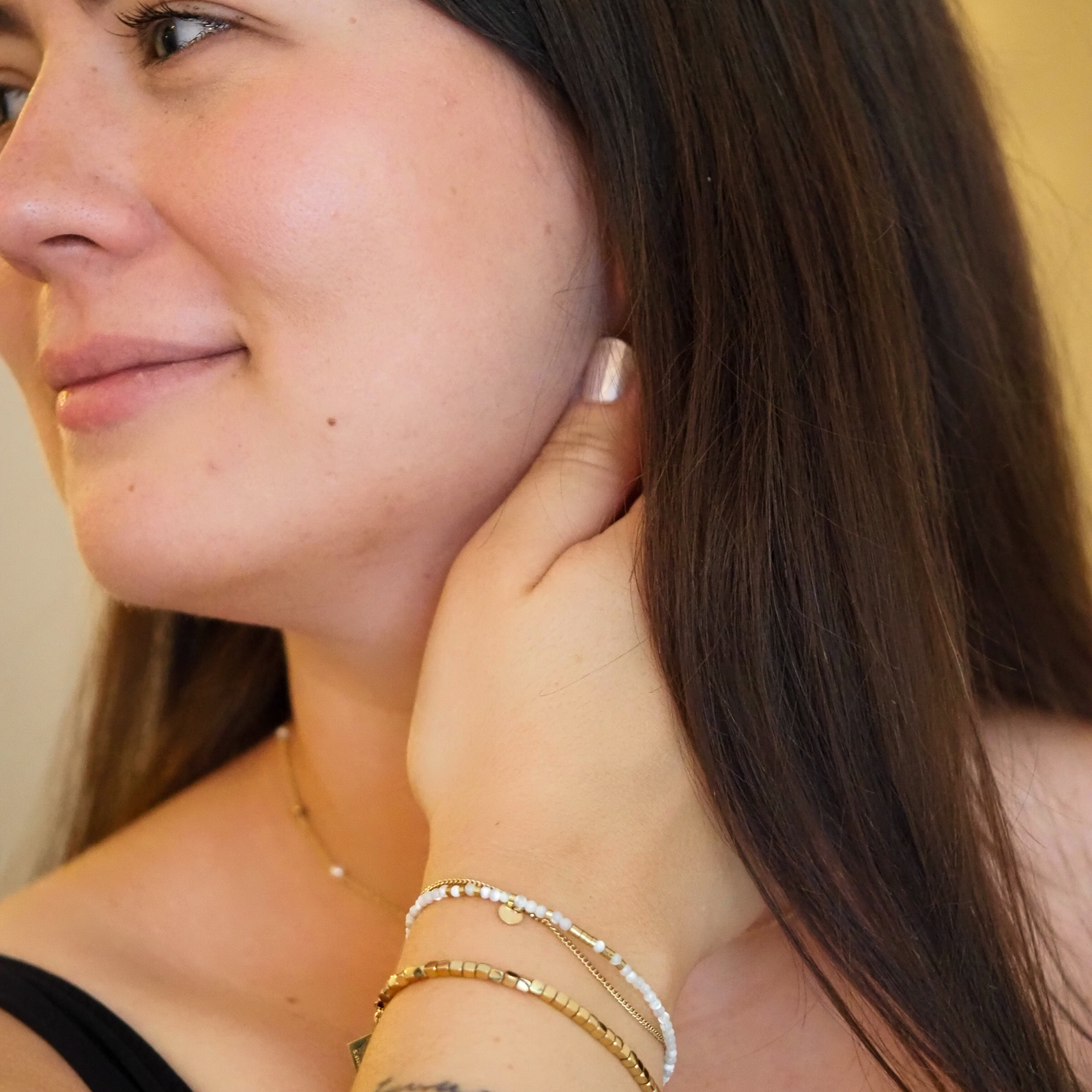 Amazonit Armband Gold
