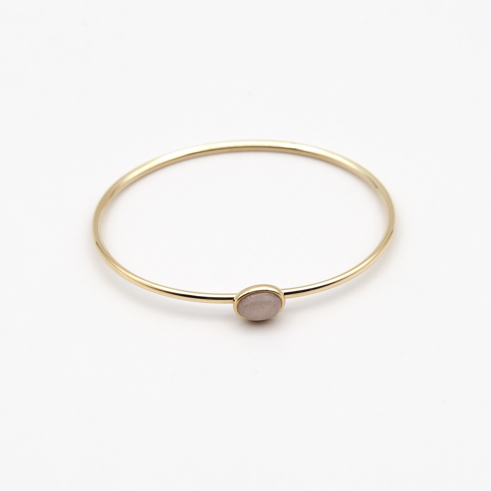 Pfirsich Mondstein Armreif Gold