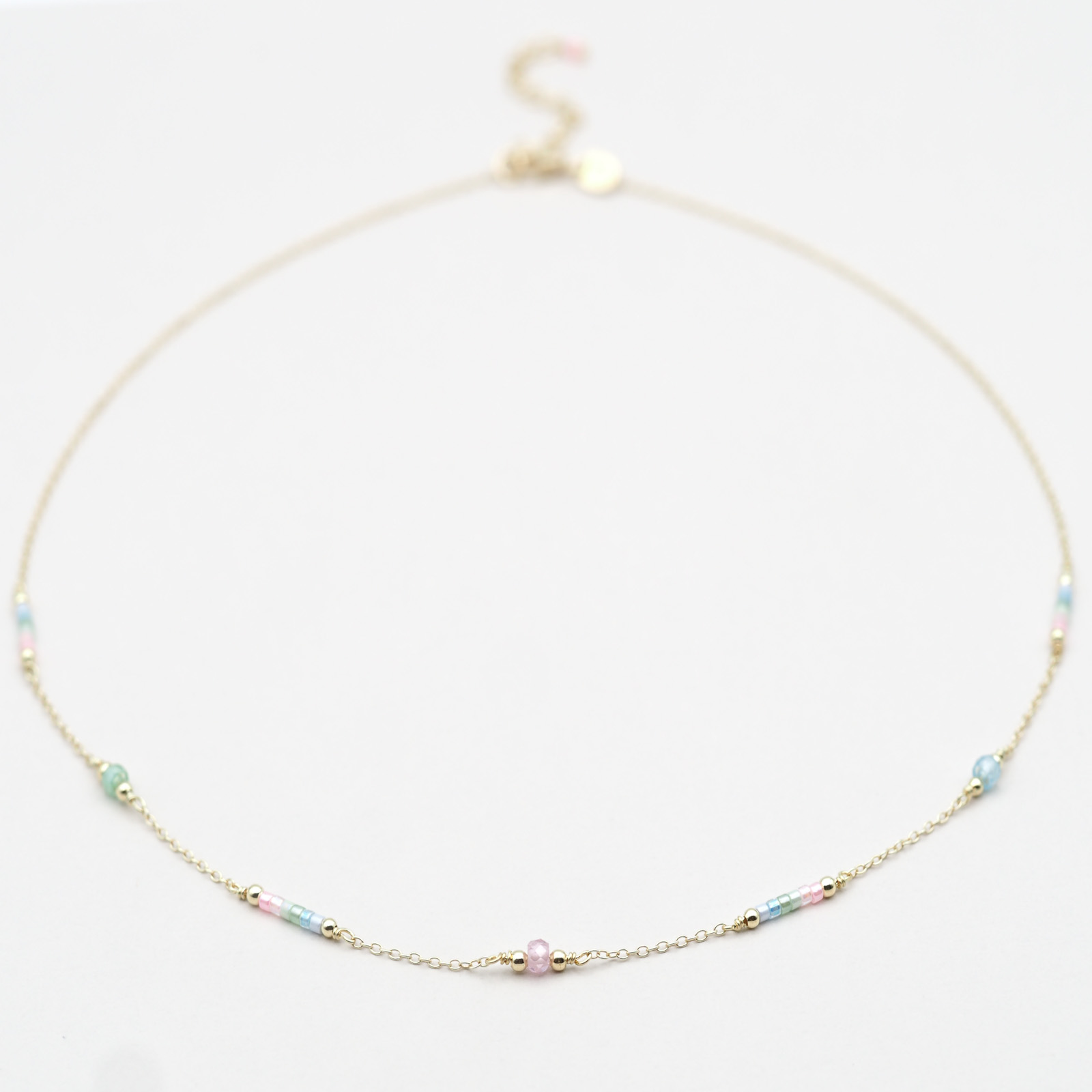 Zirkonia Miyuki Kette Gold