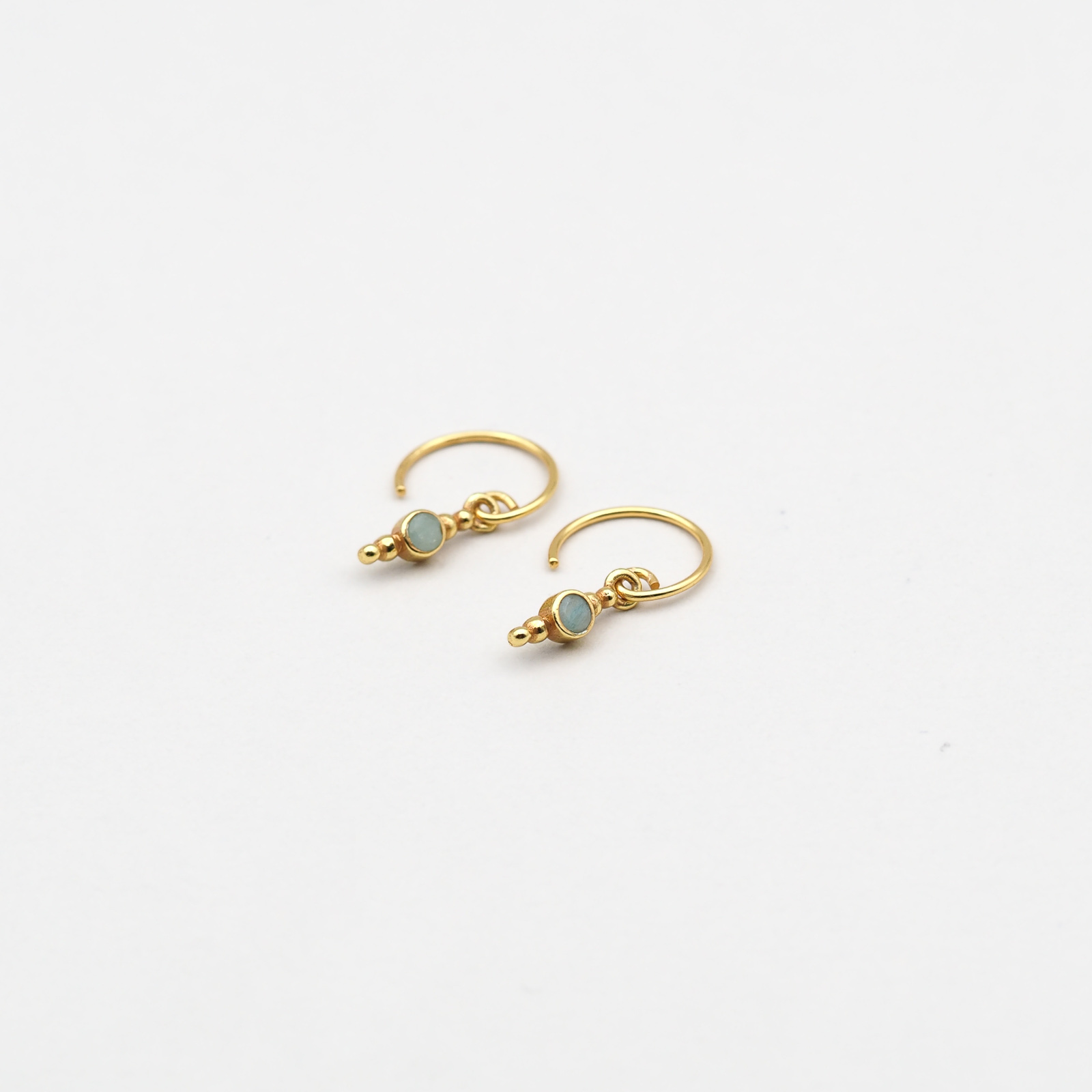Amazonit Creolen Gold